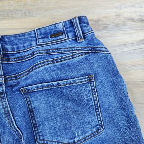 ☔️🔸️Prana True Blue Buxton Button Fly Crop Ankle Jeans Size 4 - Picture 9 of 10
